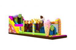 China Candy 0.55mm Pvc Tarpaulin Inflatable Obstacle Courses supplier