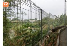 China Welded Wire Mesh Roll Top Curved Metal Fence Brc Powder Coating supplier