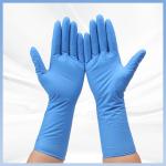 Blue Disposable Synthetic Nitrile Gloves Latex Free Powder Free for sale