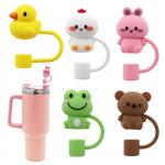 Straw Cover Cap For Stanley Cup Silicone Straw Topper Compatible With 30&40 Oz Tumbler 10mm 0.4in Silicone Straw Covers for sale