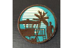 China Custom Embroidery Patch 3D Puff LOGO Badges Sew On Iron On Clothing Patches supplier