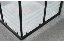 China Customizable Square Shower Enclosures With Frosted Printing Glass For Modern supplier