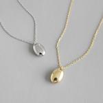 925 Sterling Silver Gold Plated Bead Charm Pendant Chain Necklace for sale