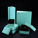 Bespoke Two Piece Cardboard Ring Boxes With Black Coloured Lip for sale