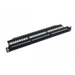 UTP Patch Panel 24 Port Cat6 , Cold Roll Steel 19 IDC Krone Cat6 Patch Panel for sale