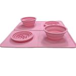 Silicone Retractable Pet Feeder Bowls Portable Dog Basin for sale
