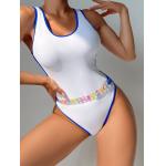High Elasticity Ladies One Piece Swimsuit Nylon Medium Thickness for sale