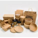 Disposable Kraft Paper Packaging Box Flexo Greaseproof Take Away Lunch Box for sale