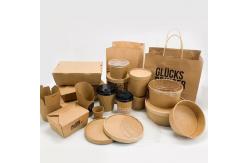 China Disposable Kraft Paper Packaging Box Flexo Greaseproof Take Away Lunch Box supplier
