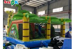 China Zoo Themed Inflatable Bounce House Children'S Playground Water Slide supplier