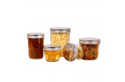 China Customer Design Glass Jam Jar Vacuum For Honey Screw Lid Round Shaped supplier