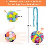 Interactive Safe Chew Toys For Cats With Bell And Cat Fuzzy Balls