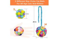 China Interactive Safe Chew Toys For Cats With Bell And Cat Fuzzy Balls supplier