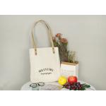 Canvas Letter Recyclable Tote Bag Large Capacity for sale