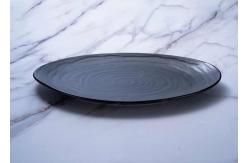 China SGS Irregular Dark Night Porcelain Dessert Plates supplier