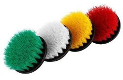 China 4PCS 4 Drill Brush Set Soft Medium and Stiff Power Scrubbing Brush supplier