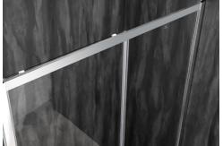 China 100X195CM Tempered Glass Sliding Shower Doors With Chromed Profile And Clear Glass supplier