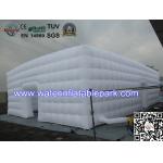 Custom 42 Foot White Inflatable Event Tent , Inflatable Family Camping Tent