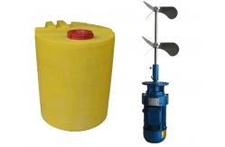 China Cylindrical Poly Water Chemical Mixing Tank Emulsifying Homogenizer 500L supplier