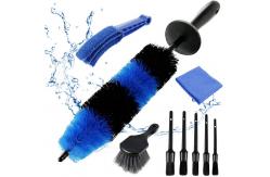 China 9Pcs Car Wheel Cleaning Brush Set 700g Detailing Cleaning supplier