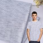 Sweat Absorption Jersey Striped Material Fabric 100% Pure Cotton Single Face for sale