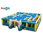 Inflatable Party Games Outdoor Sports Yellow Green Halloween Inflatable Corn Maze for sale