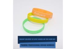 China Embossed Screen Printed Wristbands , Customizable Silicone Bands Gift supplier