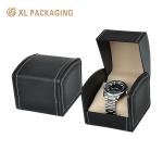 Customized Logo Matte Black Men Woman Watch Set Packaging Box , Kraft Paper Gift Packaging With Pillow for sale