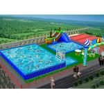 Removeable Inflatable Water Park With Swimming Pool For Schools , Sports Arenas