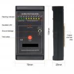 Black Portable ESD Wrist Strap Tester Static Electricity Detection Monitor
