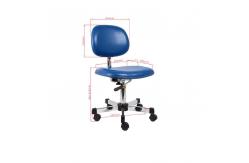 China Adjustable Saddle Polyurethane Foam Lab ESD Work Chair Backrest Swivel supplier