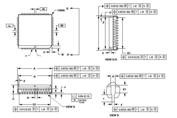 Integrated Circuit Chip Microcontrollers  MC68HC711D3VFN2 MOTOROLA PLCC44