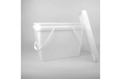 China Square Bucket White 20L Plastic Pail With Lid supplier