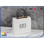 Twisted Handles 180gsm White Kraft Paper Tote Bag Matt Varnish for sale