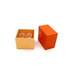 Lovely Orange Kraft Paper Macaron Packaging Box Recyclable UV Coating 2pcs for sale