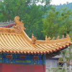 Kaolin Clay Handmade Plain Tiles Yellow Glazed Terracotta Chinese Temple Pagoda for sale