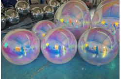 China Party Inflatable Advertising Balloons Round Inflatable Mirror Balloon Silver supplier