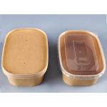 Rectangular Kraft Paper Rice Box Bento 500ml 650ml 750ml 1000ml for sale
