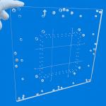 Optically Transparent Quartz Perforated Sheet Custom Round Hole Conical Hole for sale