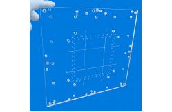 China Optically Transparent Quartz Perforated Sheet Custom Round Hole Conical Hole supplier