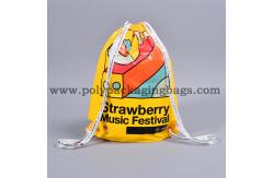 China 40L 0.05mm PE Plastic Drawstring Backpack For Clothing Drawstring Plastic Bags supplier
