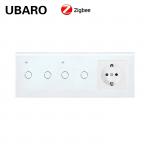 TuYa Zigbee Smart Switch Socket Combination White Black Gray Stylish Plug Sockets