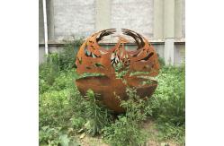 China SPHERE Design Steel Fire Pits Diameter 1000mm spring steel wire round steel pit supplier