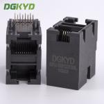 10/100 BASE Stack 2x1 Dual Port RJ45 Female Jack Double Deck Ethernet Socket for sale