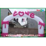Party City Balloon Arch Oxford Cloth Inflatable Wedding Arch / Inflatable Heart Shape Archway For Promotion for sale