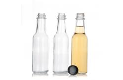 China Cylinder Hot Sauce Bottles 5oz with Caps and Dripper Inserts Woozy Glass Bottle supplier
