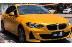 China Bubble Free Metal Heatwave Matte Yellow Vinyl Wrap Smooth Surface For Car supplier