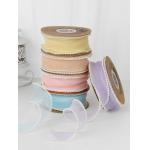 40mm Pearl Edge Polyester Organza Ribbon for Luxury Gift Packing for sale