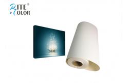 China Waterproof Coating Giclee Eco Solvent Media , 260gsm Silky Polyester Glossy Inkjet Canvas Rolls supplier