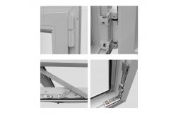 China European Style Tilt and Turn UPVC Window Outward Swing supplier